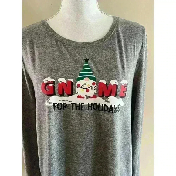 SECRET TREASURES - H. Grey "Gnome for Holidays" LS Tee - Picture 2 of 5